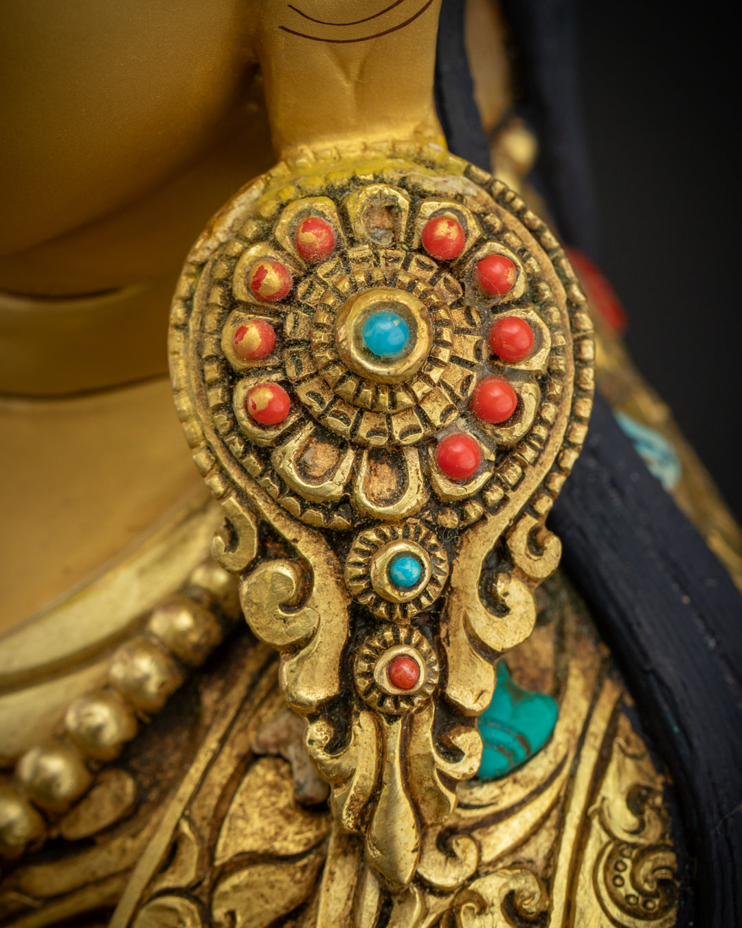 Nepalese Guru Rinpoche Statue | Tibetan Buddhist Sculpture
