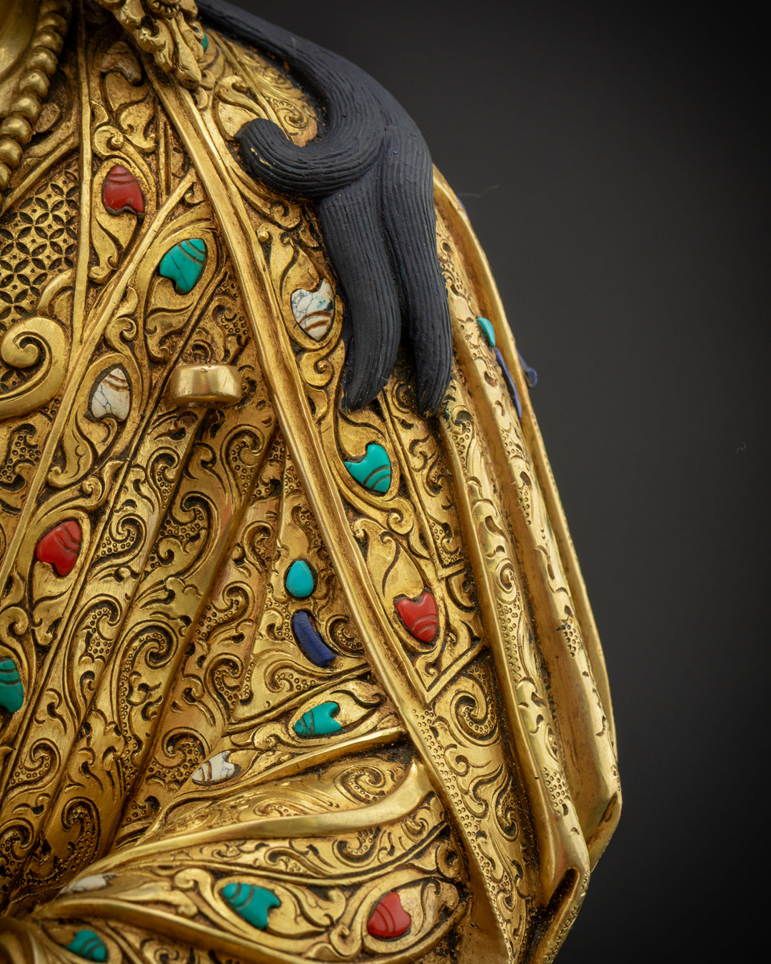 Nepalese Guru Rinpoche Statue | Tibetan Buddhist Sculpture