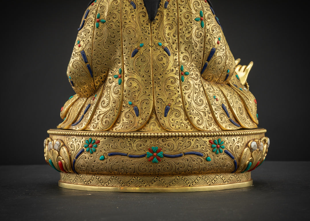 Nepalese Guru Rinpoche Statue | Tibetan Buddhist Sculpture