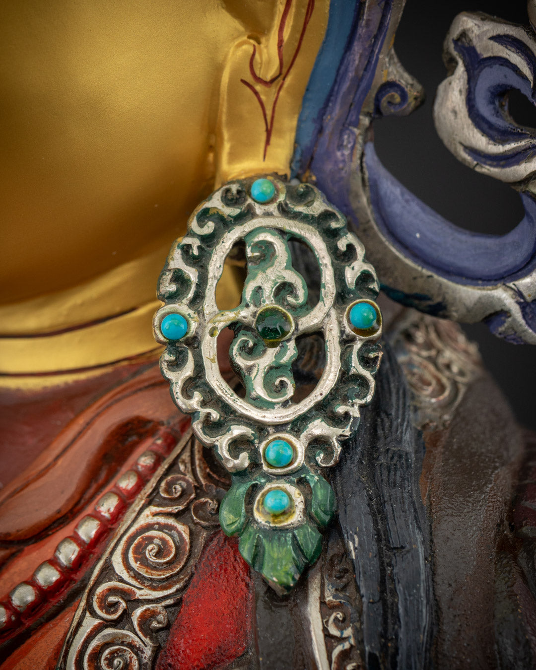 Buddhist Guru Rinpoche Statue | Himalayan Sacred Artwork