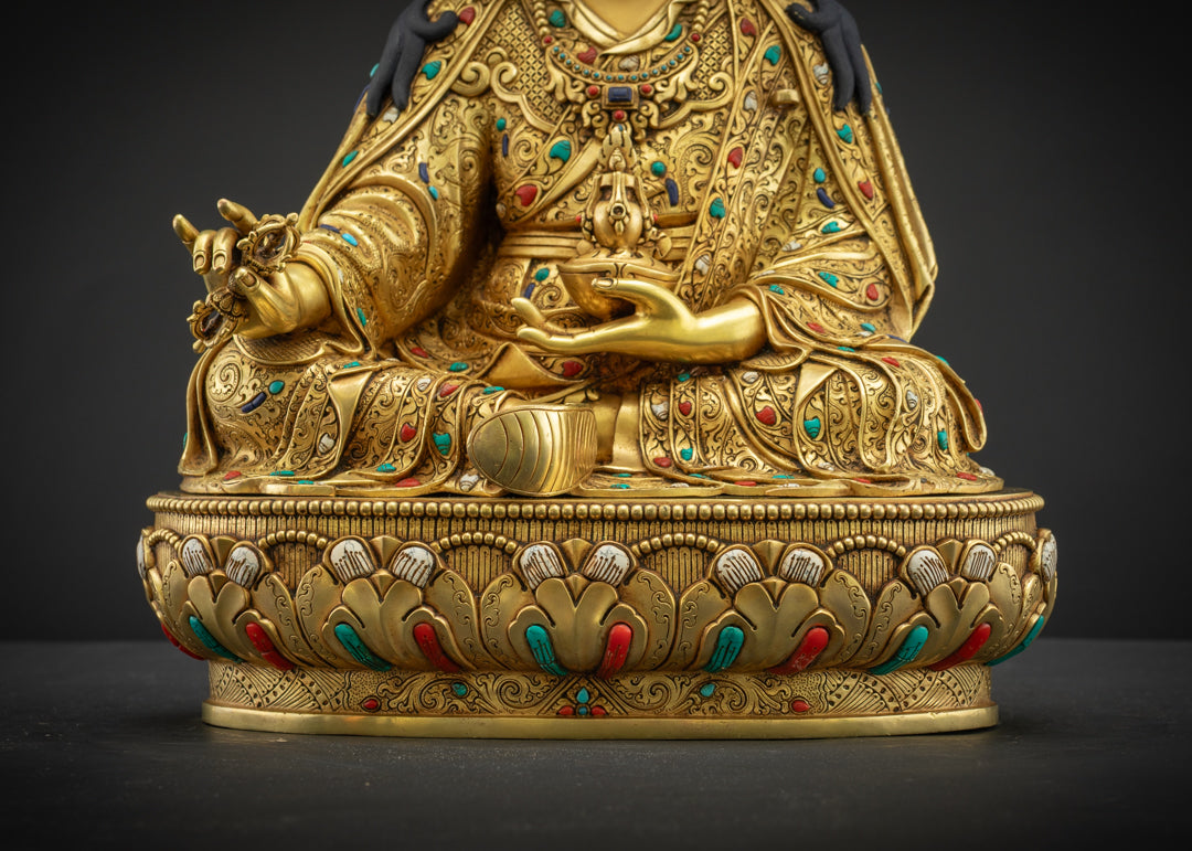 Nepalese Guru Rinpoche Statue | Tibetan Buddhist Sculpture