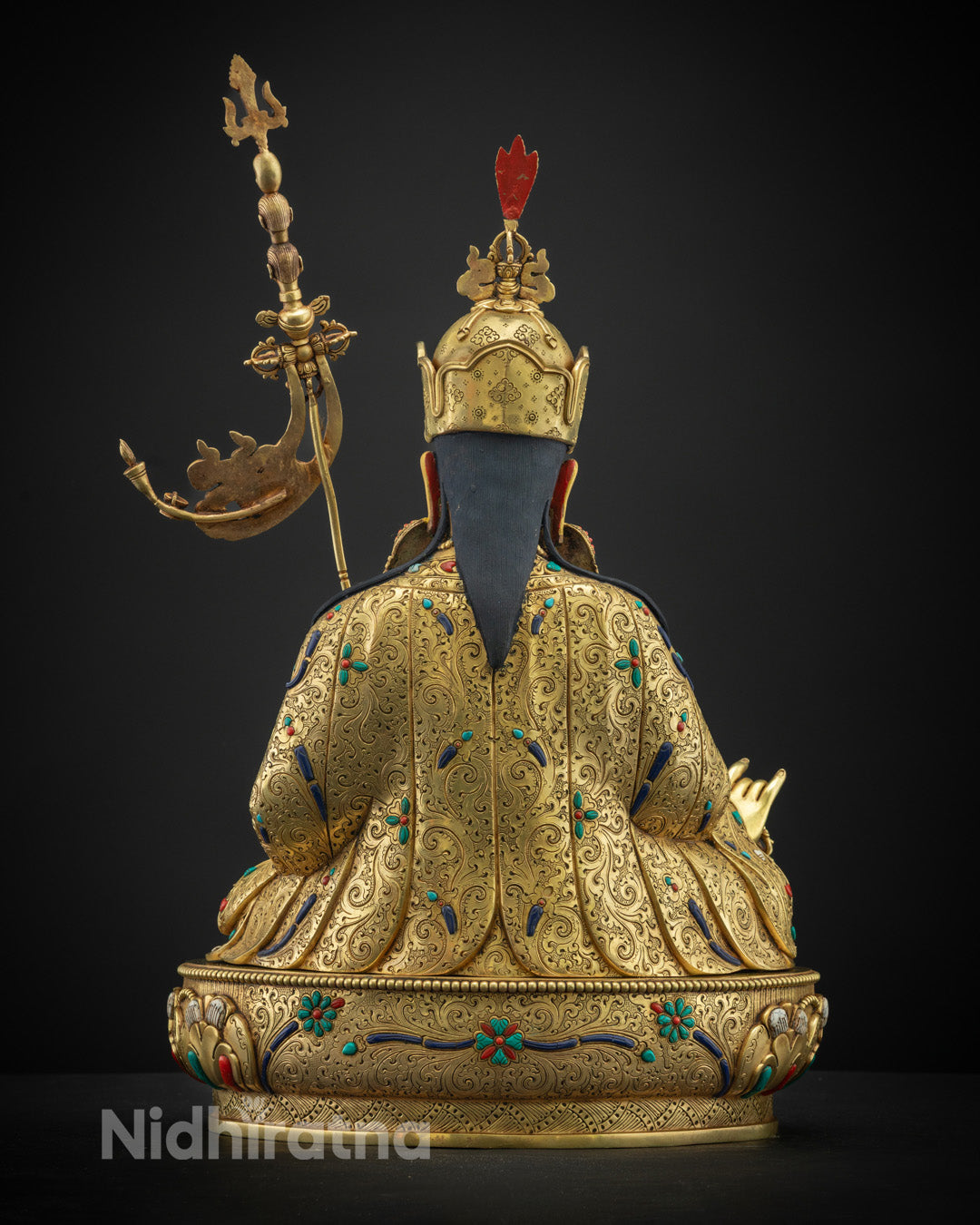 Nepalese Guru Rinpoche Statue | Tibetan Buddhist Sculpture