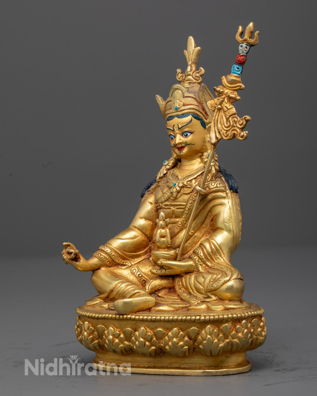Handcrafted Guru Rinpoche Statue | Tibetan Buddhist Sculpture
