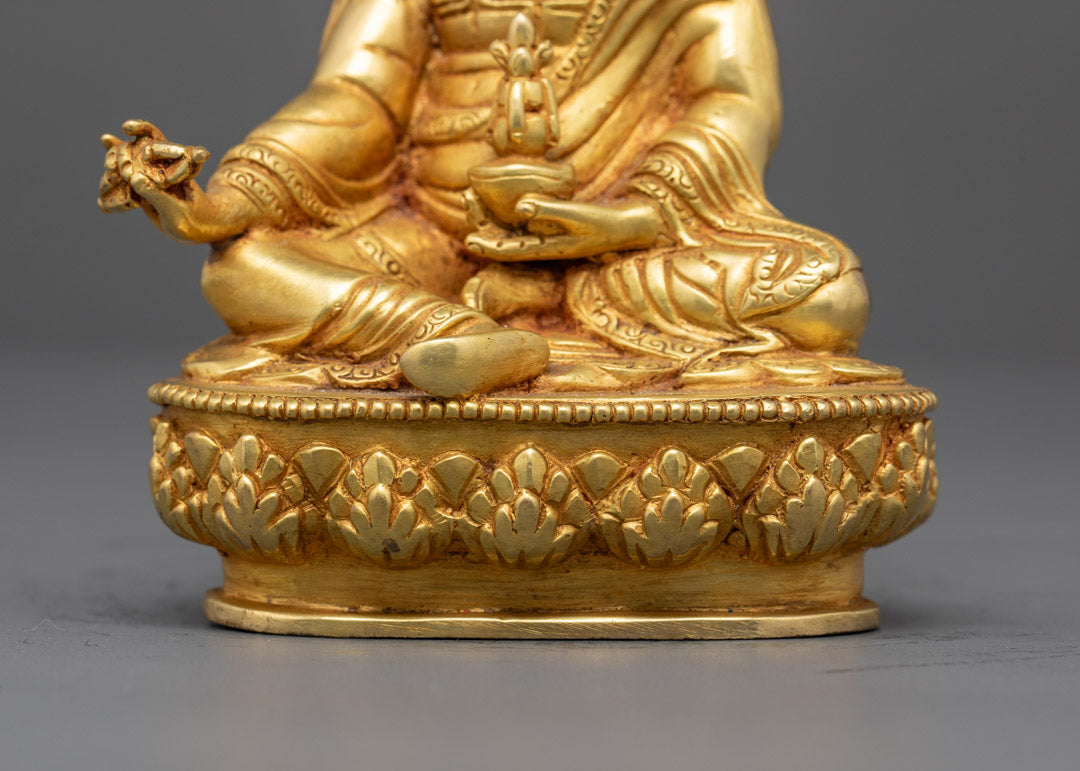 Handcrafted Guru Rinpoche Statue | Tibetan Buddhist Sculpture