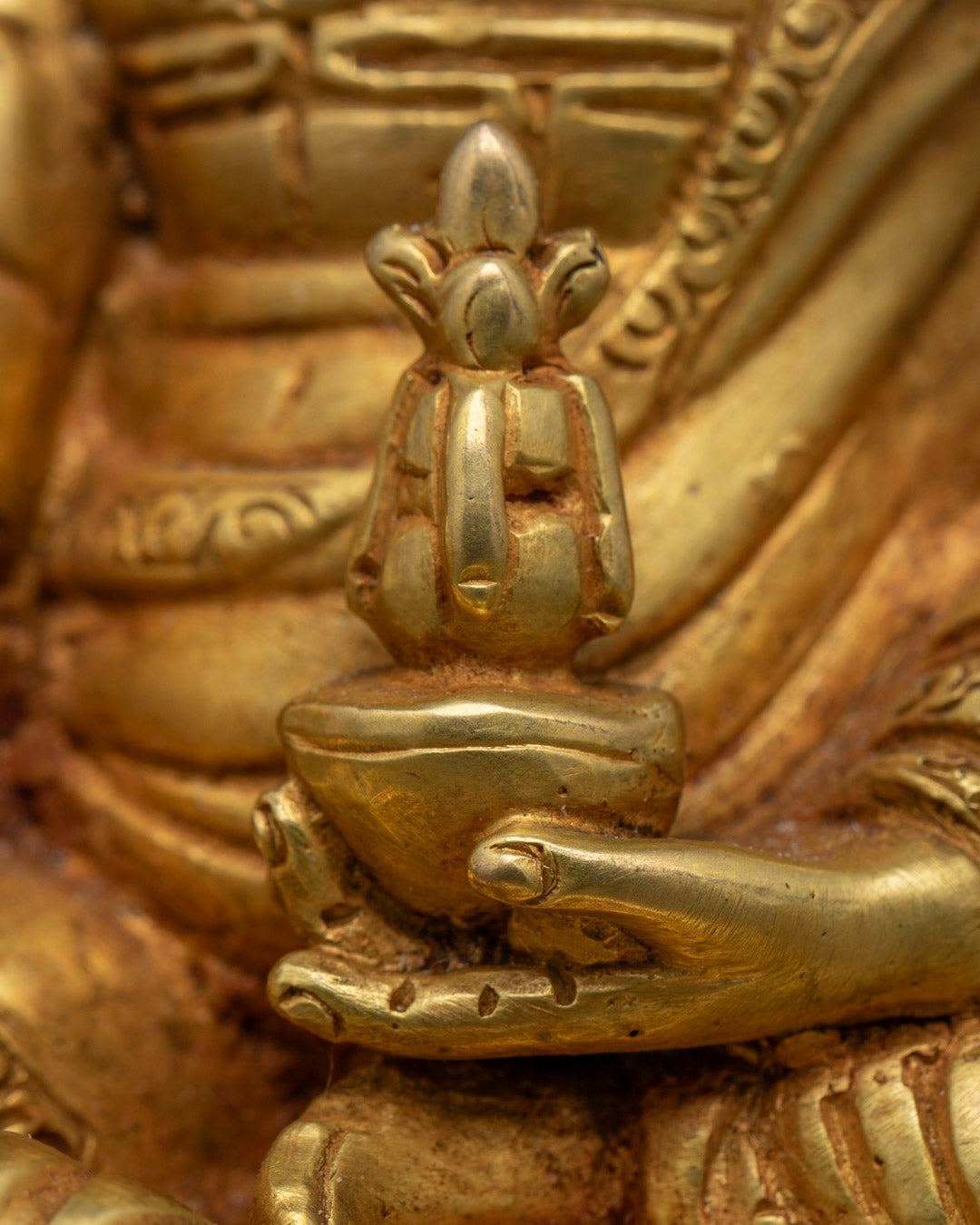 Handcrafted Guru Rinpoche Statue | Tibetan Buddhist Sculpture