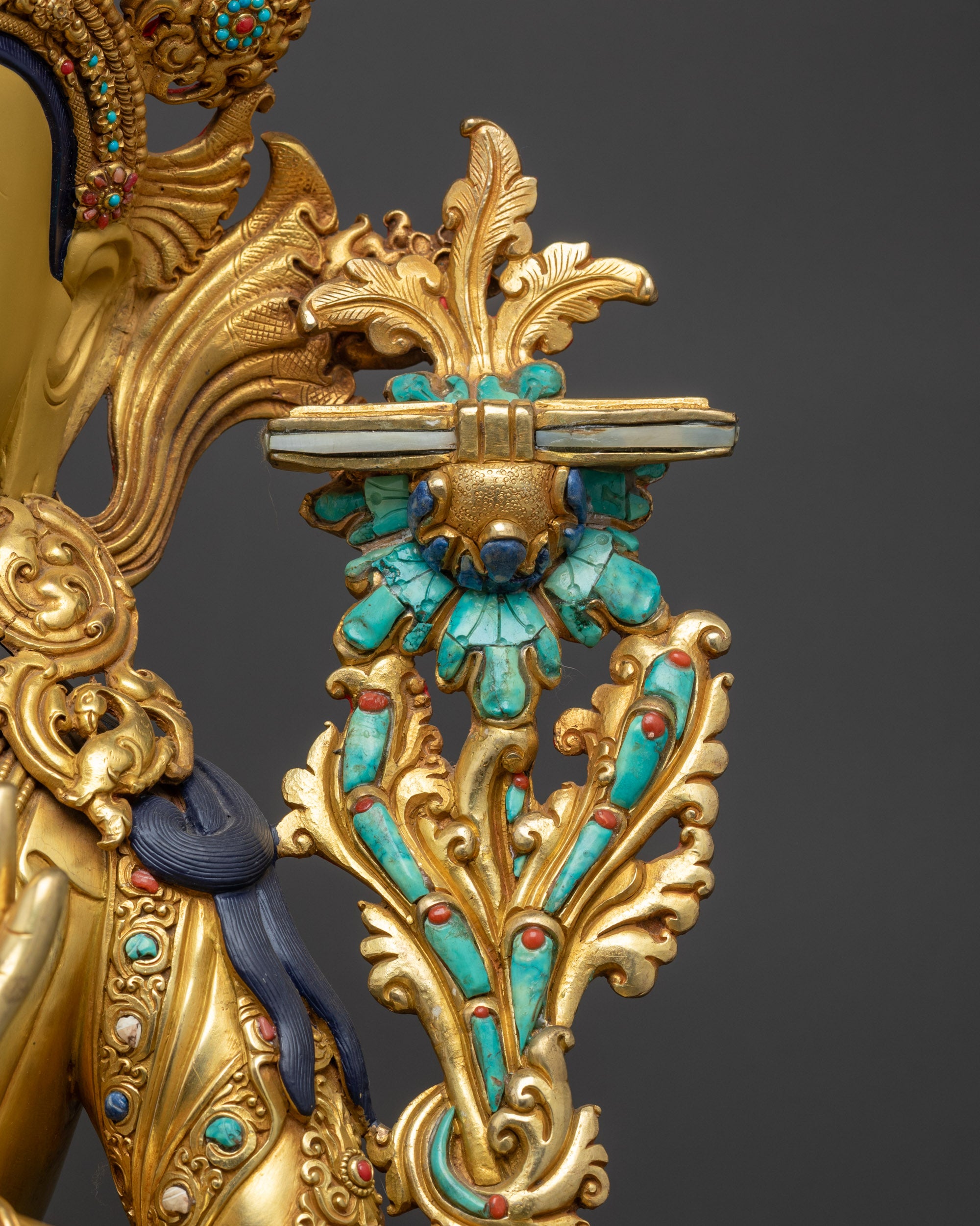 Bodhisattva of Wisdom Manjushri Sculpture | Buddhist Meditation Idol