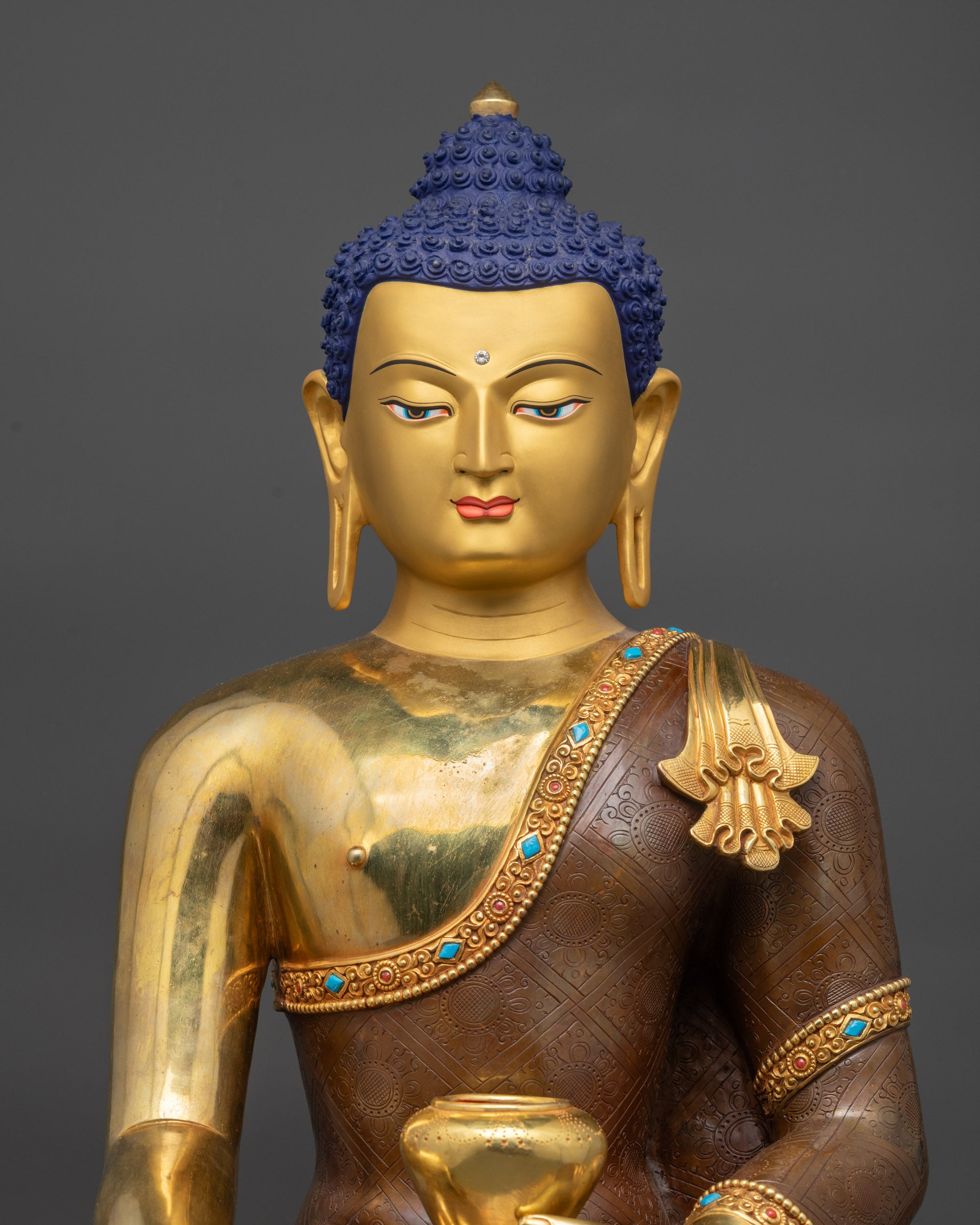 Gautama Buddha and Disciples Statue | Traditional Buddhist Sculpture