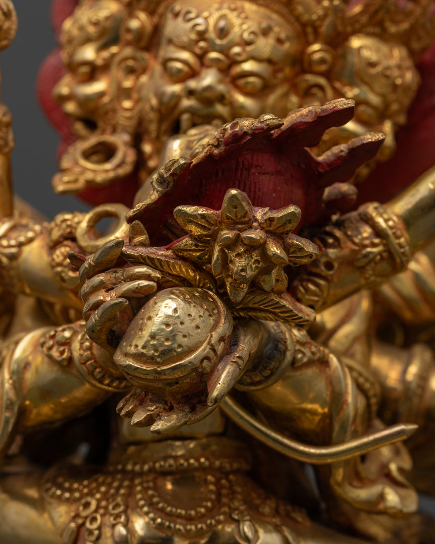 Hayagriva Statue | 24K Gold Gilded Tibetan Art
