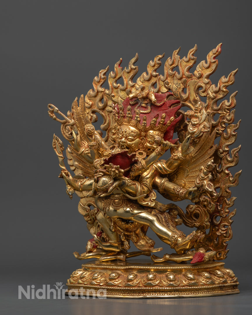Hayagriva Statue | 24K Gold Gilded Tibetan Art