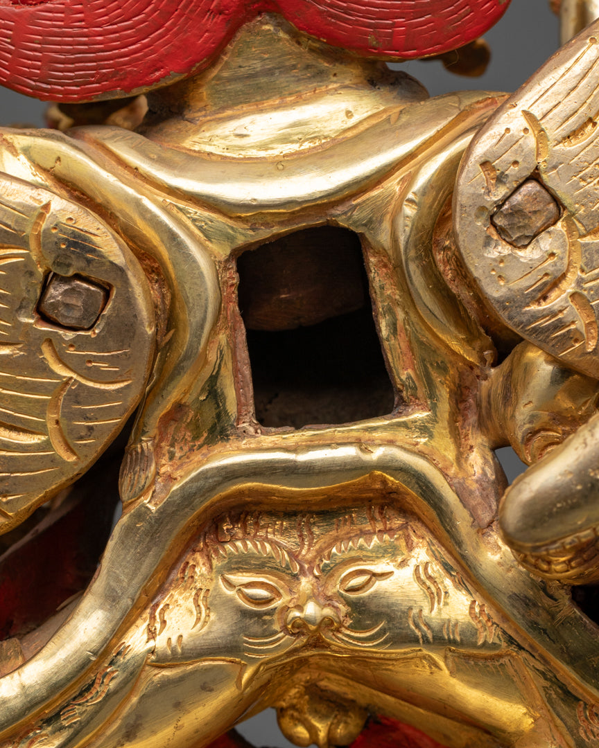 Hayagriva Statue | 24K Gold Gilded Tibetan Art