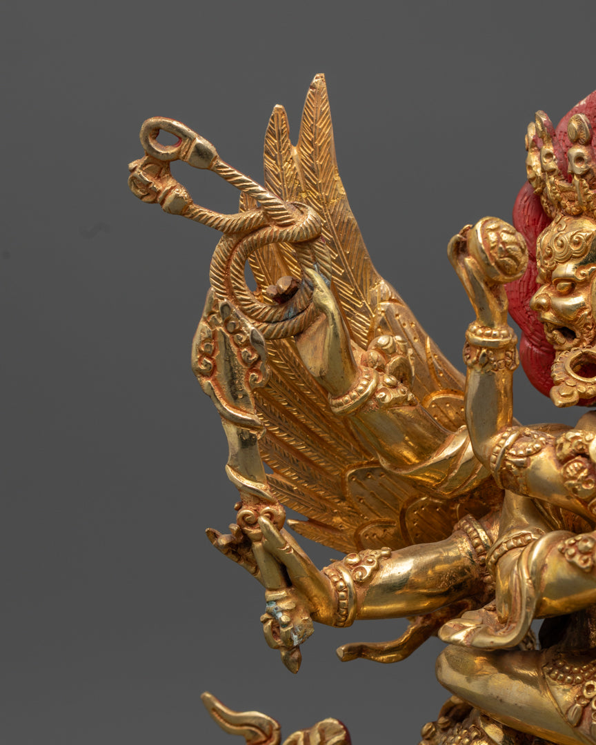 Hayagriva Statue | 24K Gold Gilded Tibetan Art