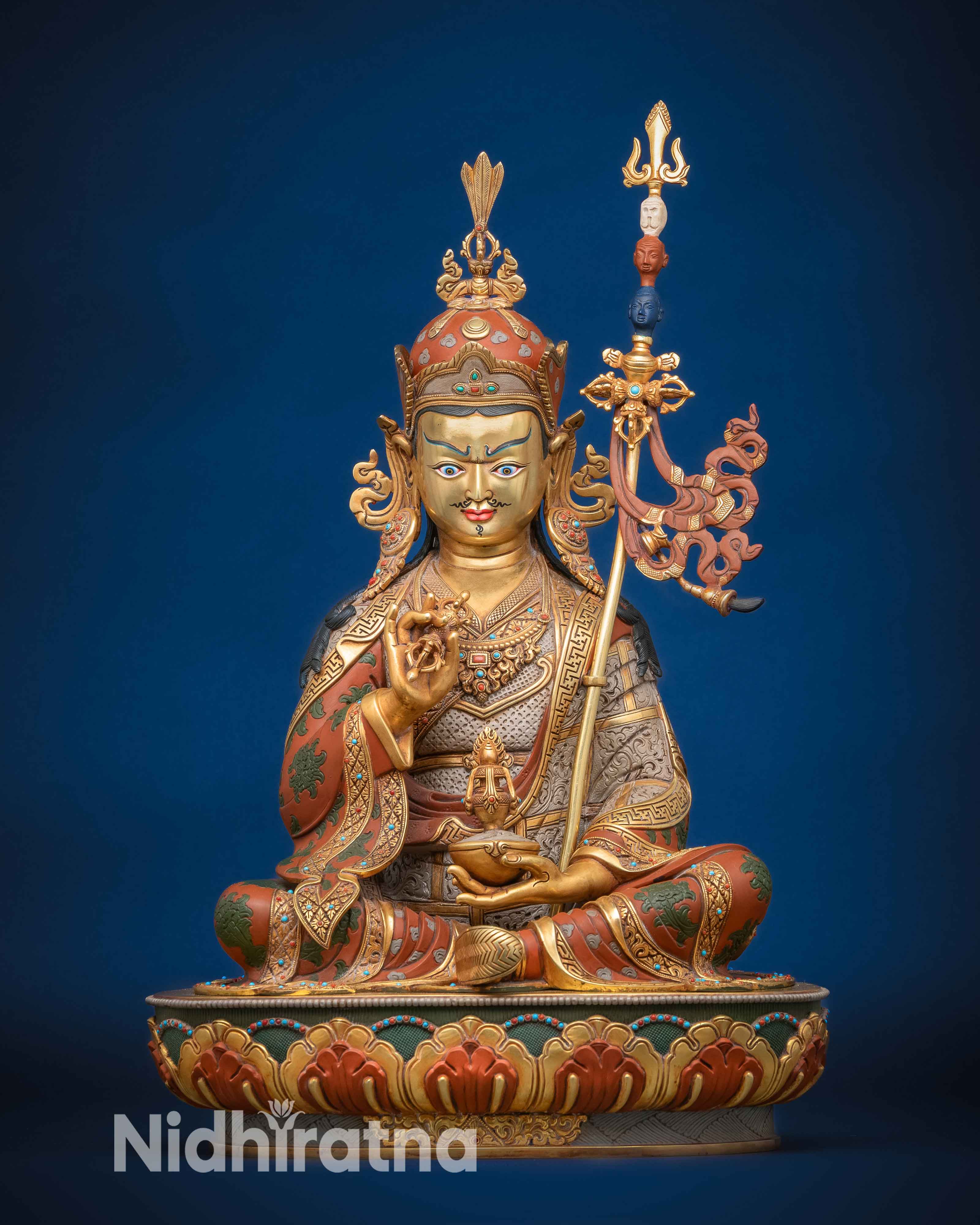Handcrafted Tsokye Dorje statue collection β authentic Nyingma tantric master Buddhist statues by Nepal artisans