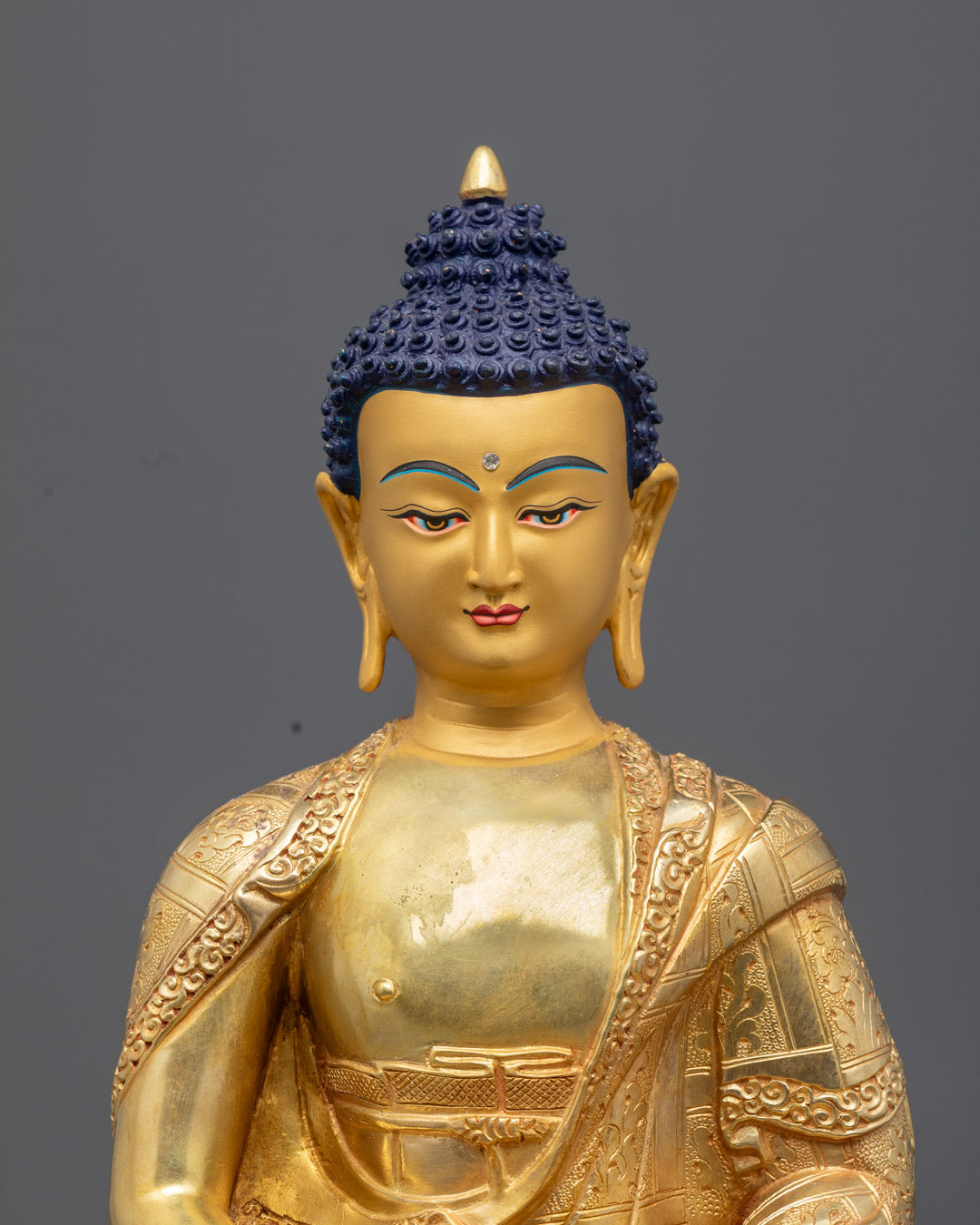 Handcrafted Amitabha Buddha statue holding Monk's Bowl symbolizing compassion and spiritual grace