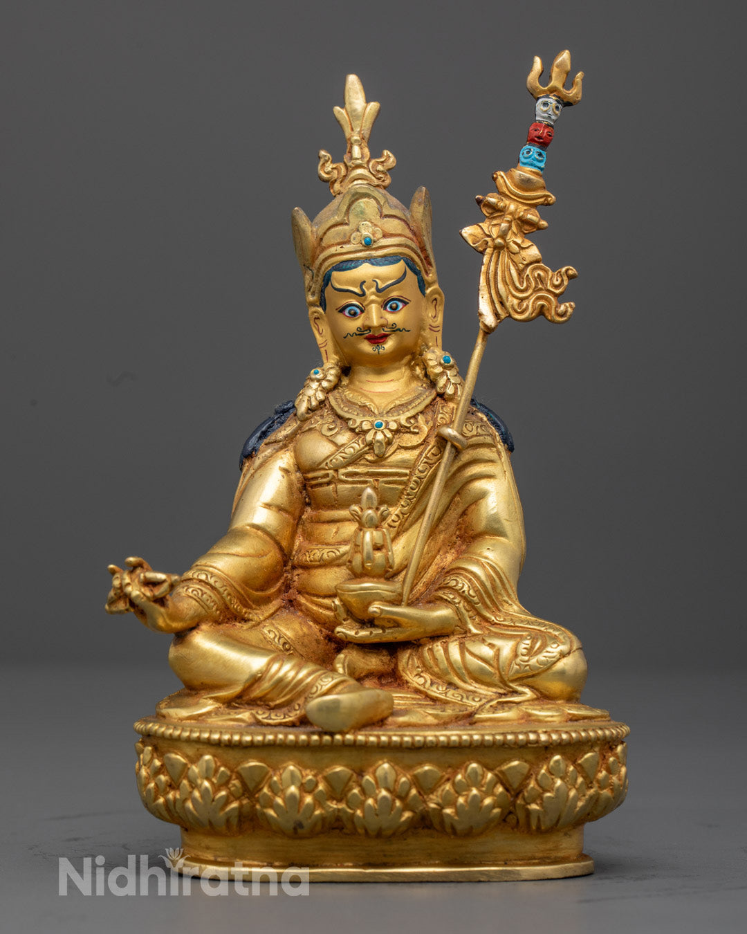 Handcrafted Guru Rinpoche Statue | Tibetan Buddhist Sculpture