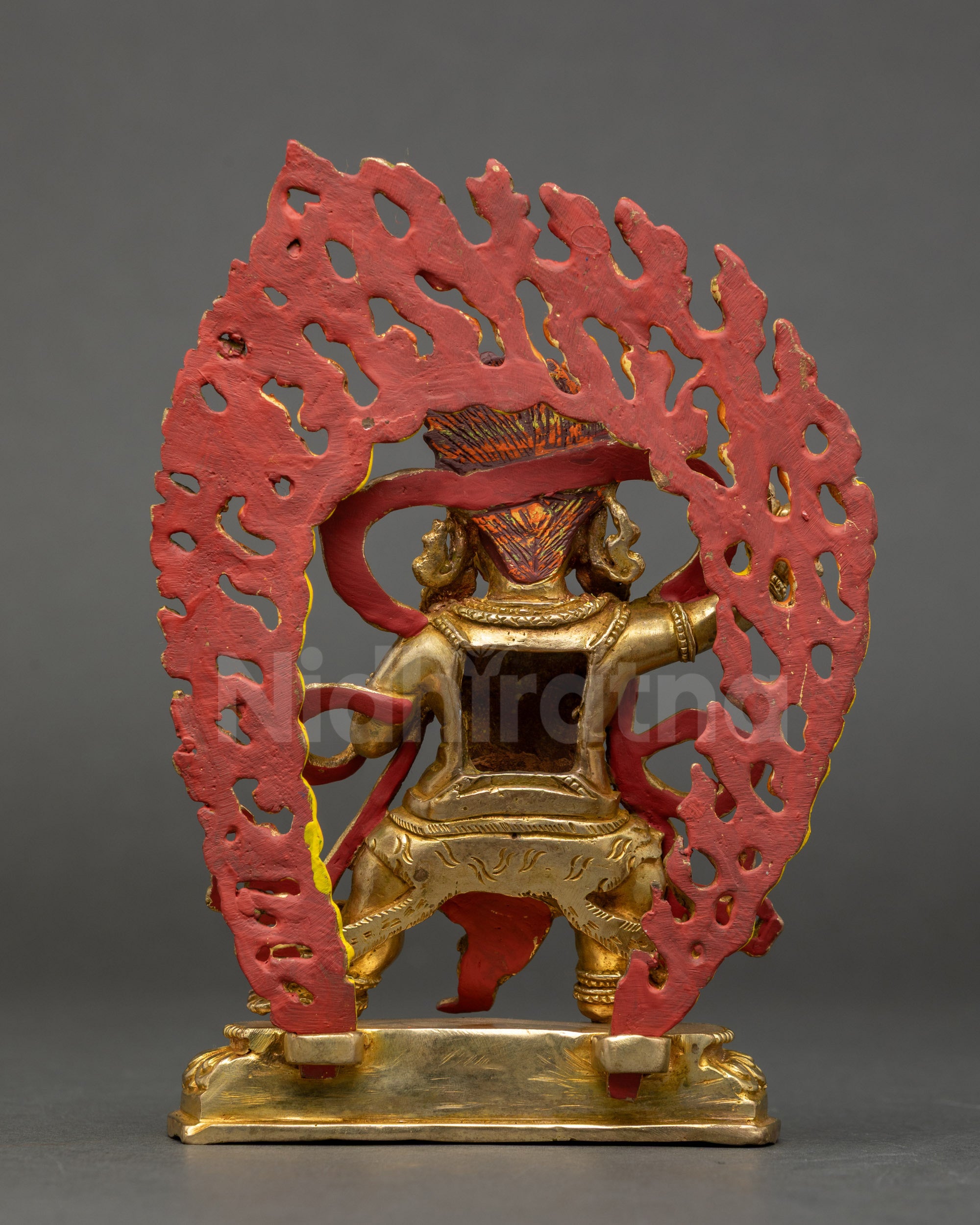Handcrafted Vajrapani Himalayan sculpture with detailed 3D carvings