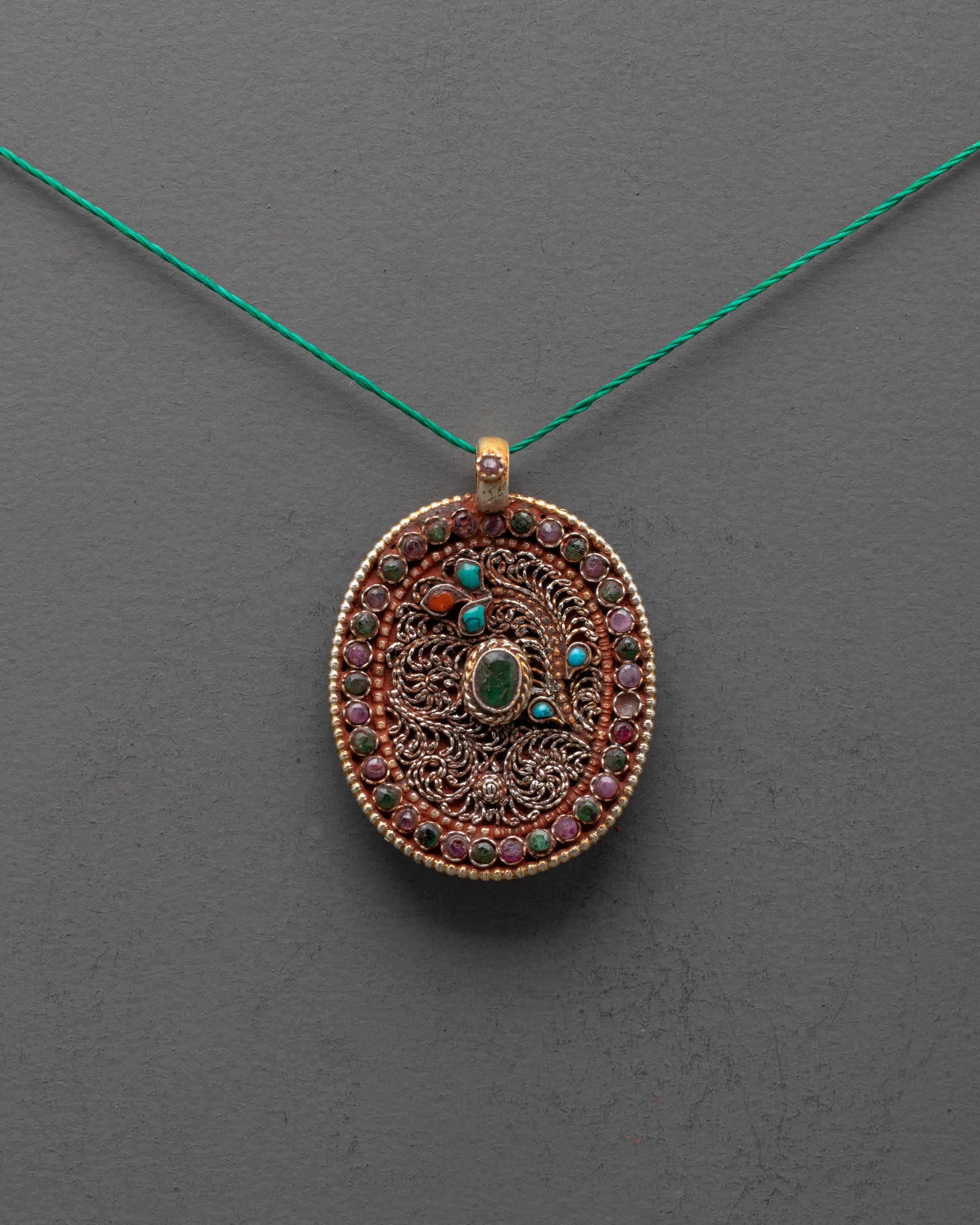 Handmade Buddhist Locket Necklace for Spiritual Protection