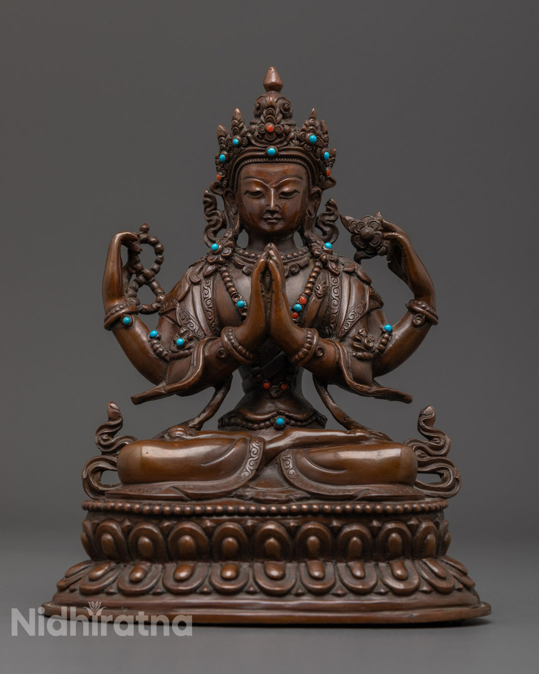 Handmade Chenrezig Statue | Nepali Artisan Crafted