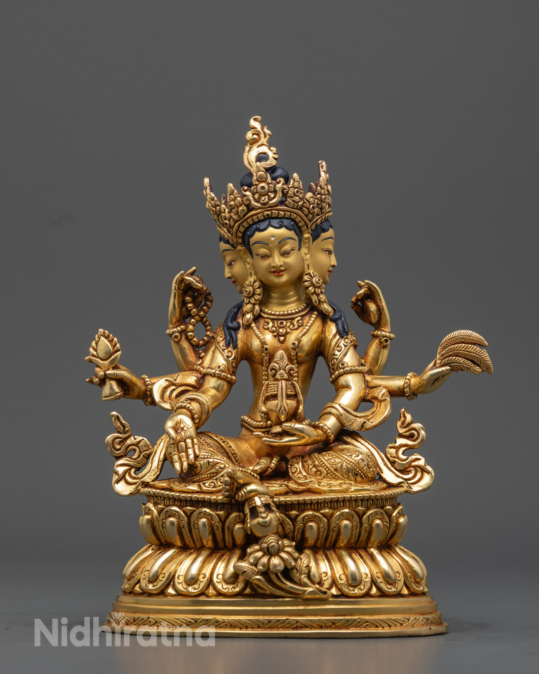 Handmade Vasudhara Statue | Sacred Buddhist Sculpture