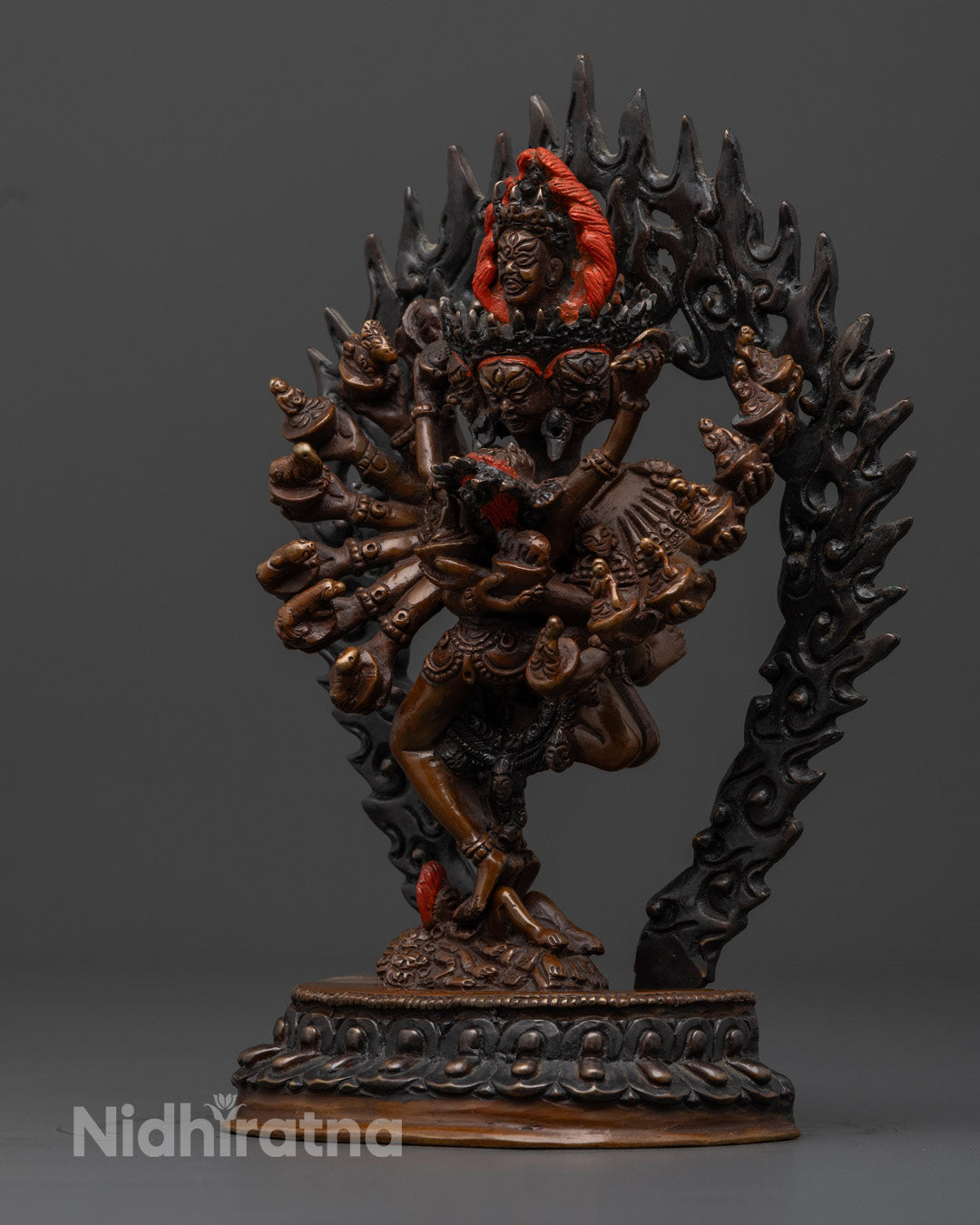 Oxidized He Vajra Statue | Traditional Tibetan Artwork