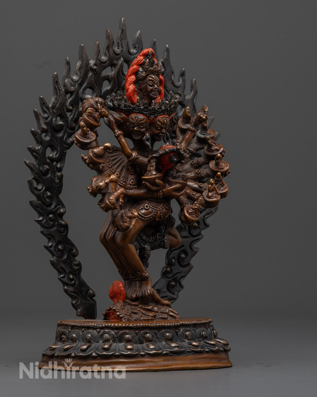 Oxidized He Vajra Statue | Traditional Tibetan Artwork