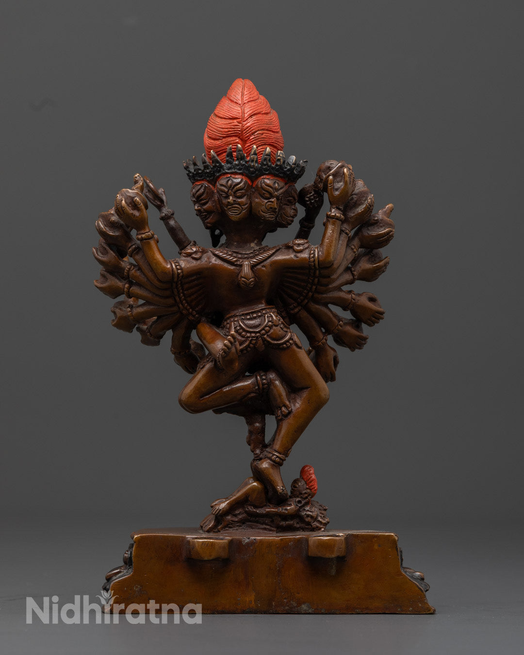 Oxidized He Vajra Statue | Traditional Tibetan Artwork
