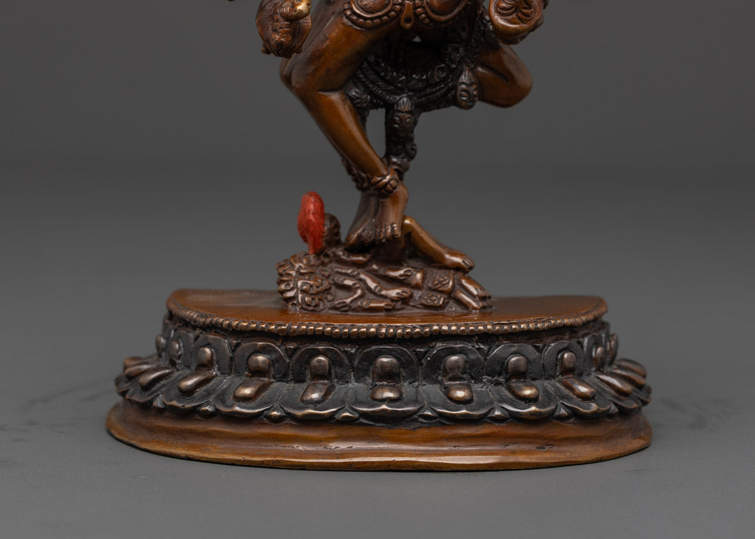 Oxidized He Vajra Statue | Traditional Tibetan Artwork