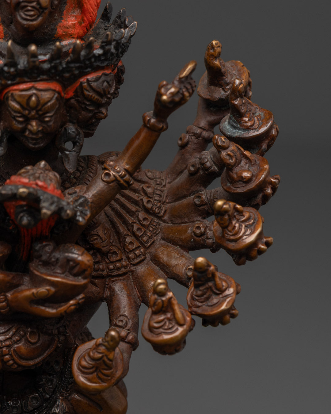 Oxidized He Vajra Statue | Traditional Tibetan Artwork