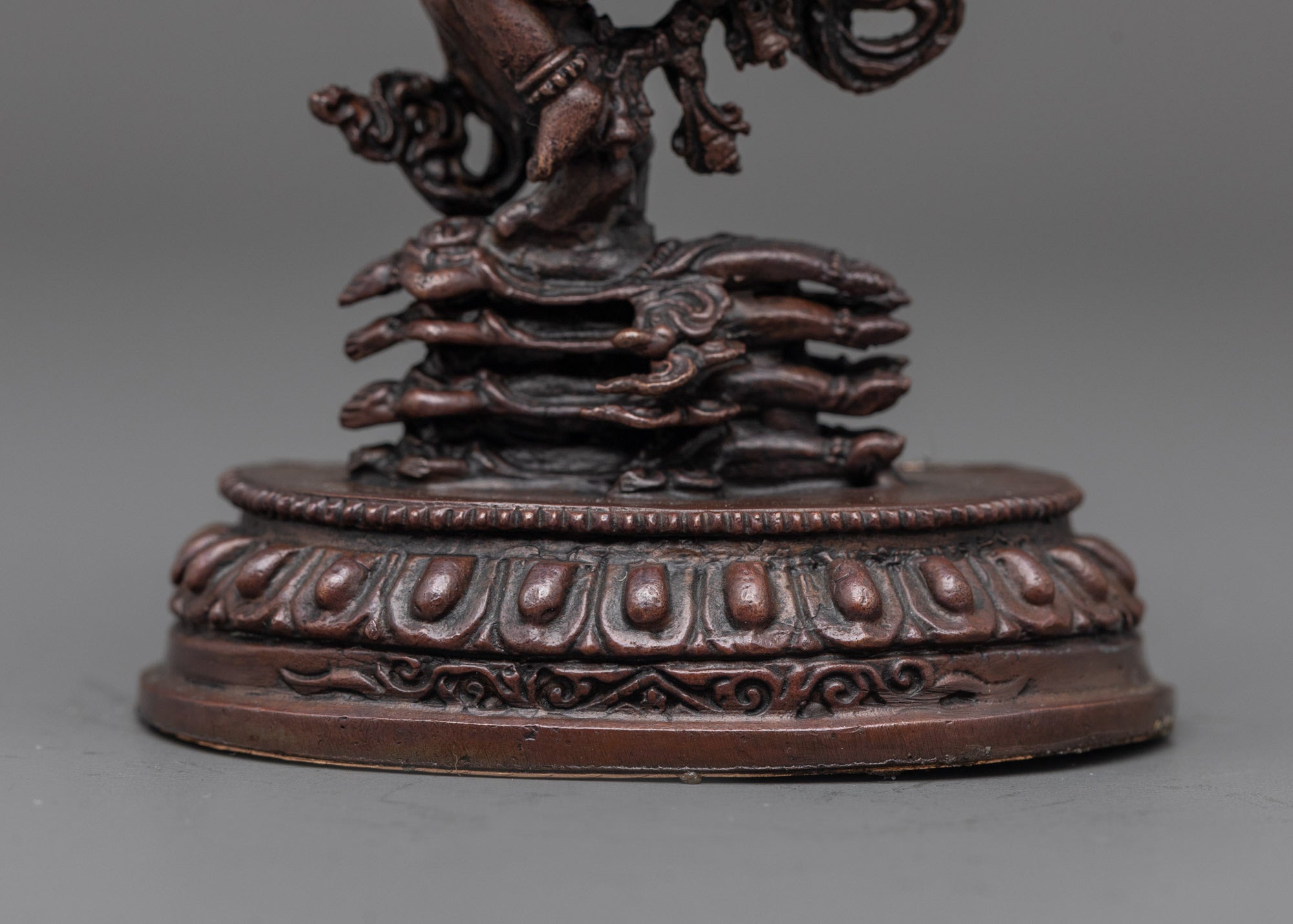 Oxidized Copper Hevajra Statue | Fierce Tantric Protector