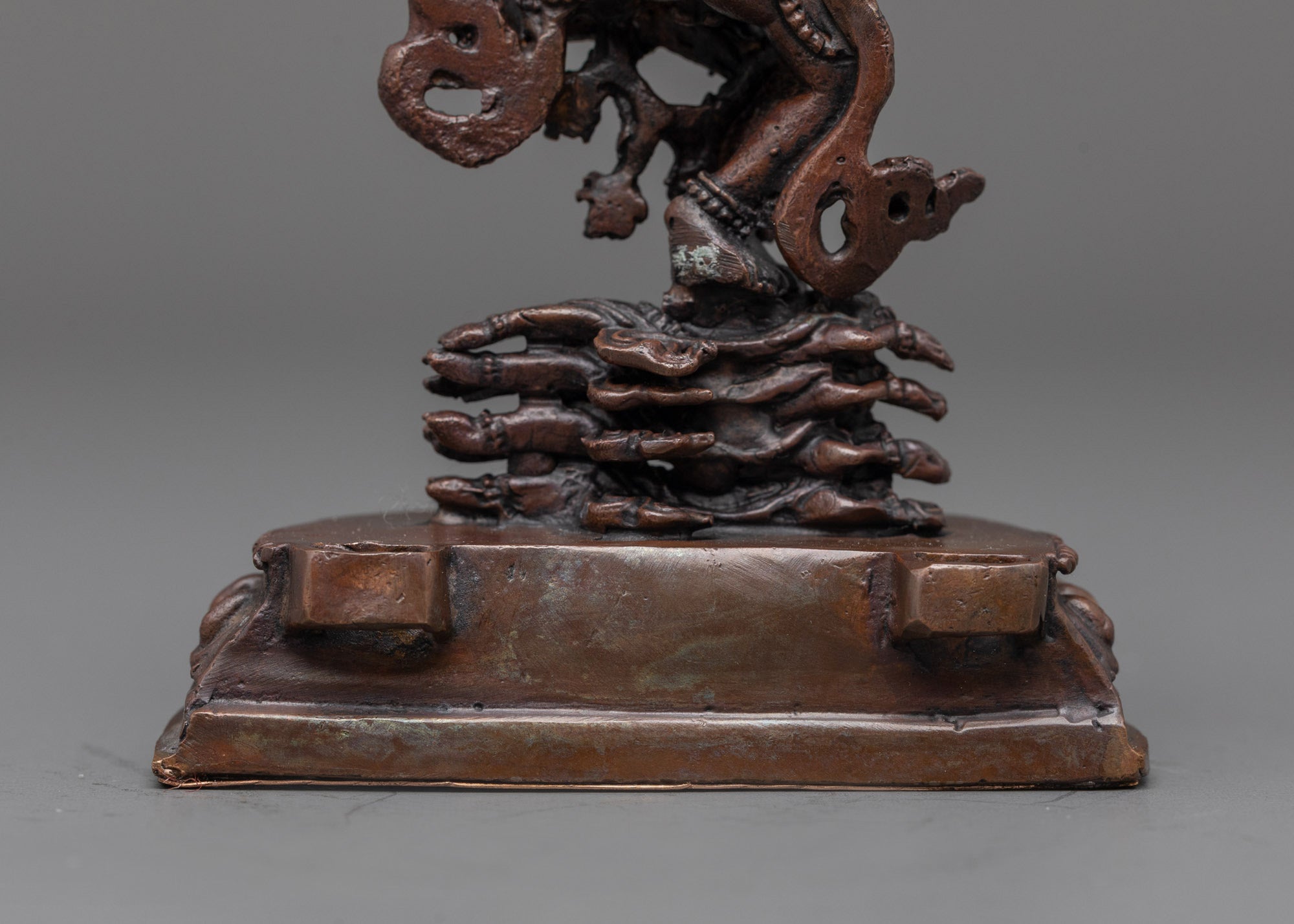 Oxidized Copper Hevajra Statue | Fierce Tantric Protector