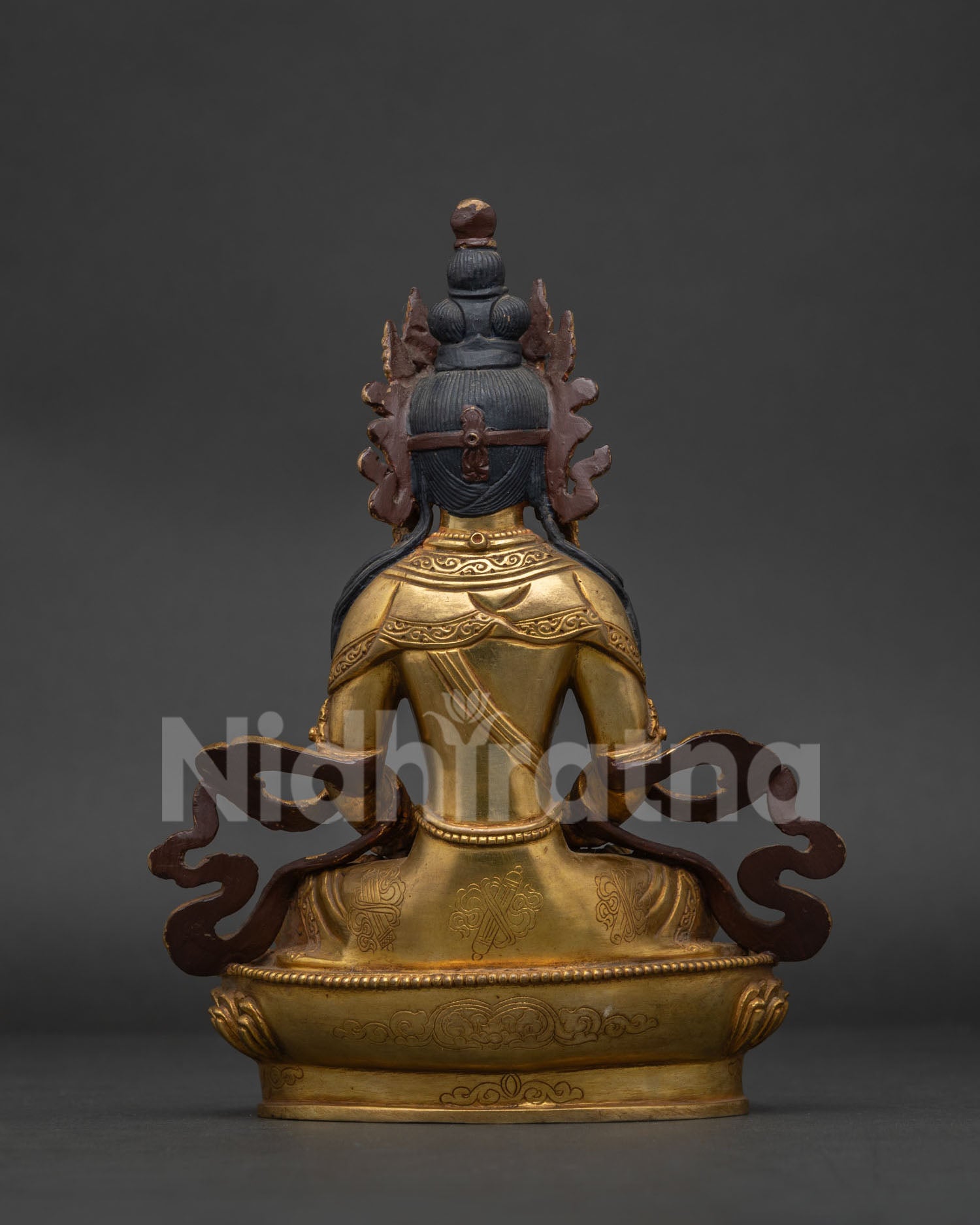 Himalayan Amitayus Buddha statue handcrafted by Newari artisans in Nepal.