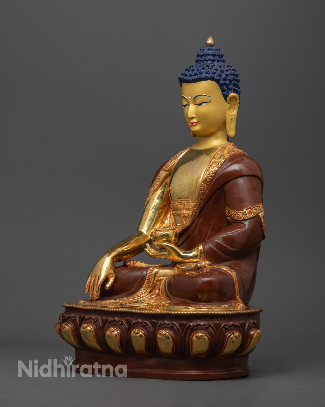 Himalayan sacred art Shakyamuni Buddha statue perfect for meditation and spiritual decor