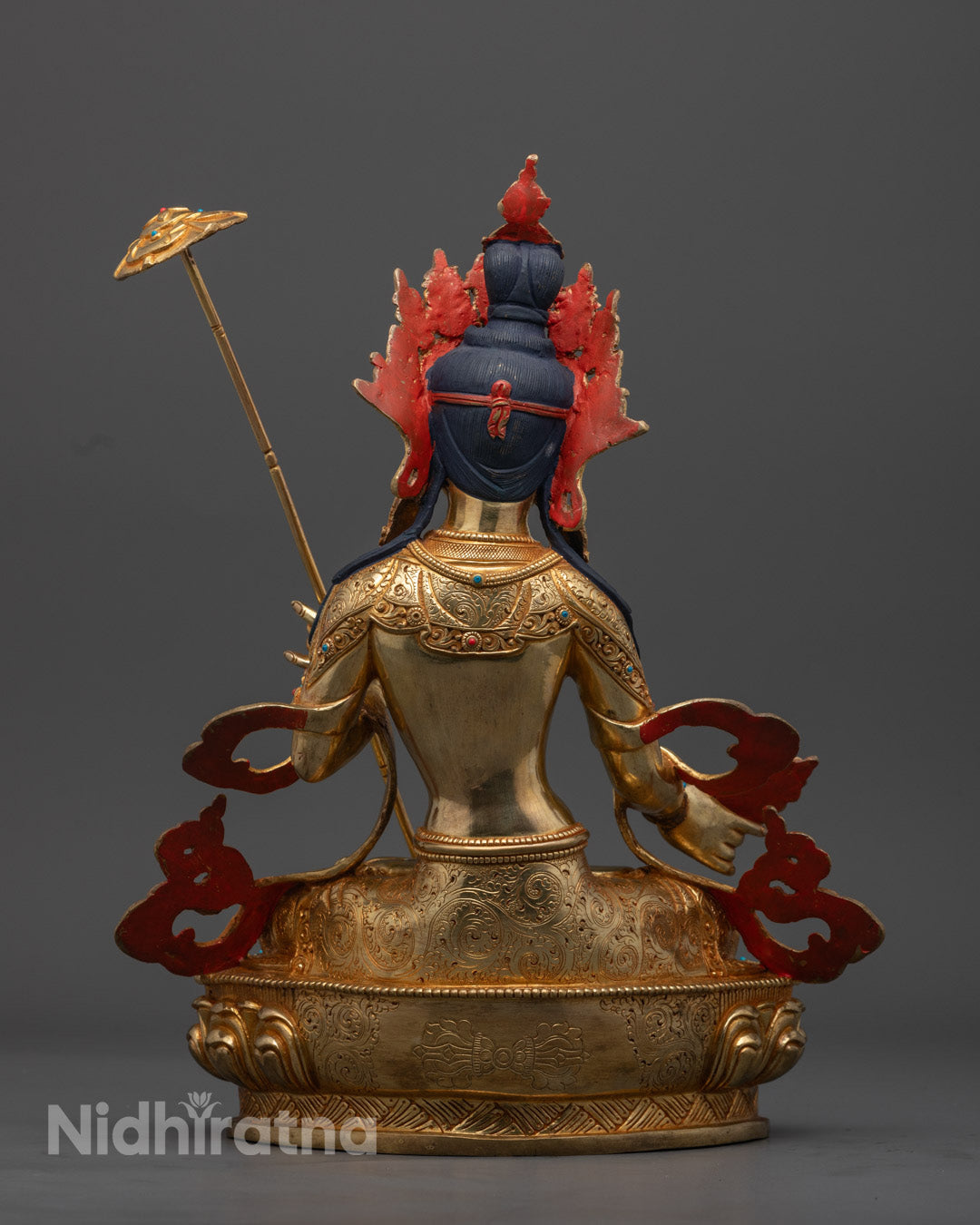 Intricate Detail of Dukar Statue - Symbol of Spiritual Protection and Wisdom