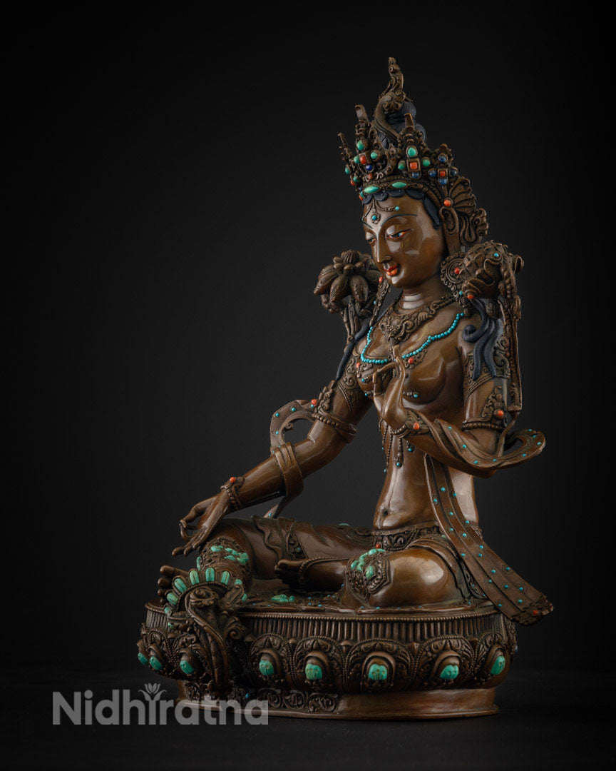 Green Tara Statue | Original Handmade Buddhist Statue