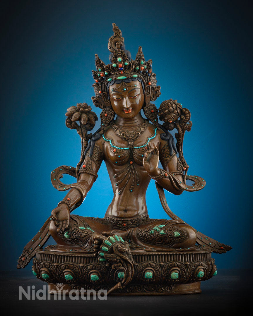 Green Tara Statue | Original Handmade Buddhist Statue