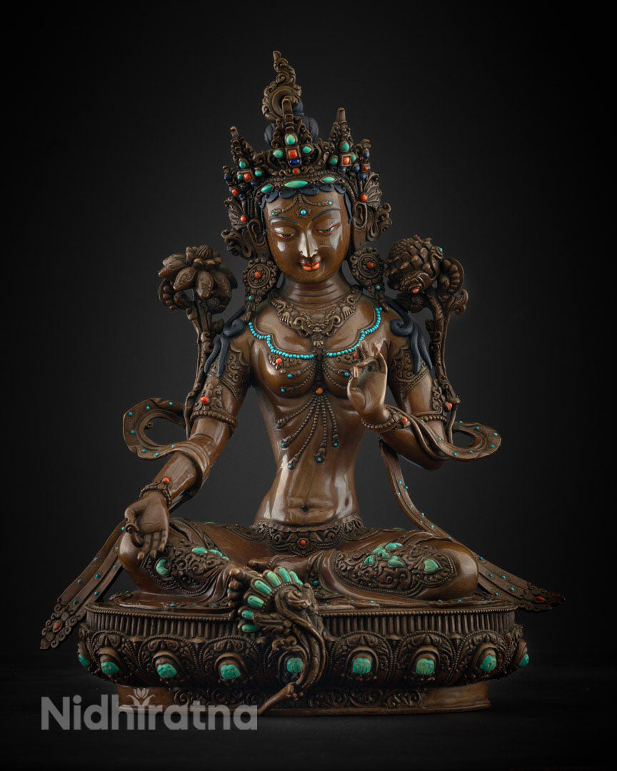 Green Tara Statue | Original Handmade Buddhist Statue