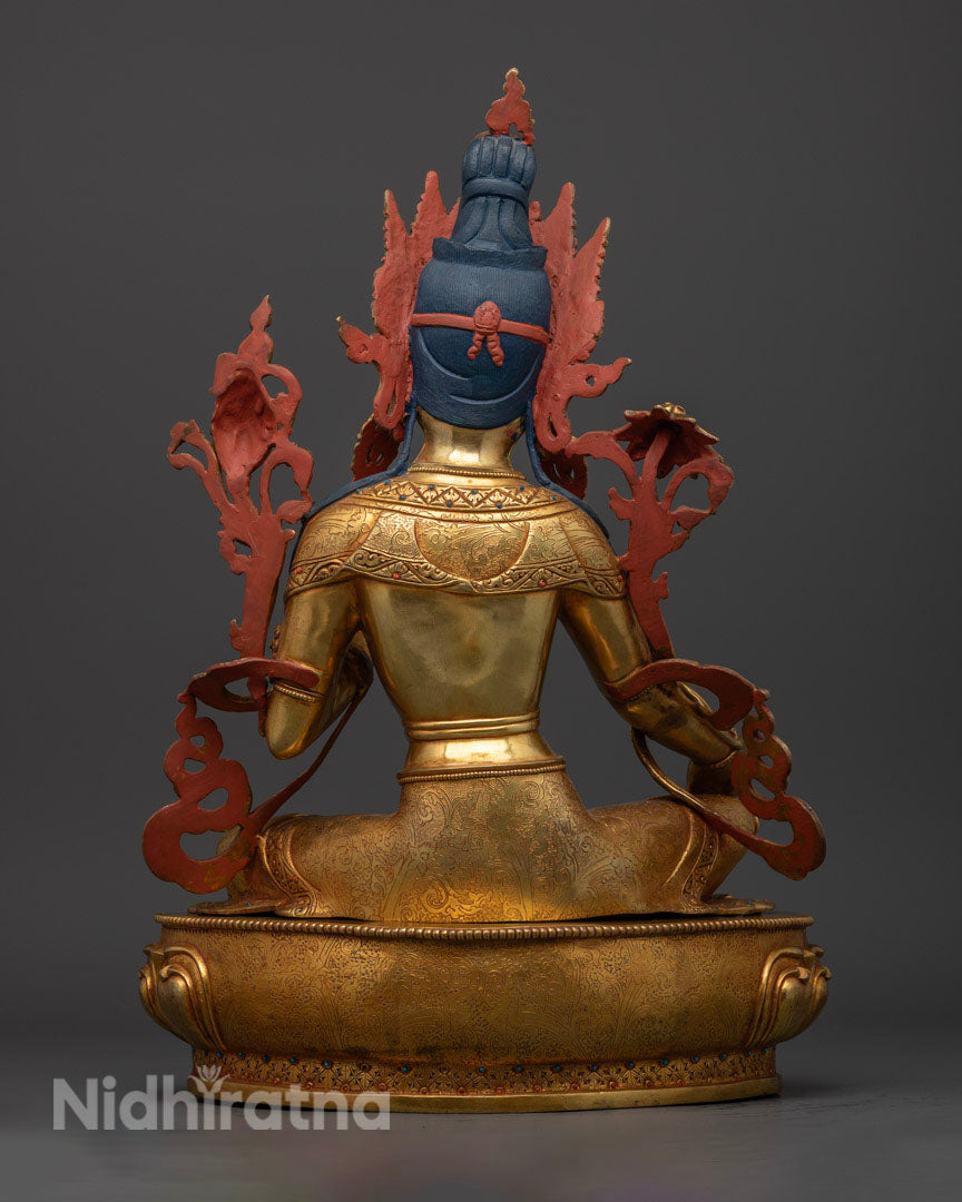 Green Tara Jetsun Dolma Statue | Handcrafted Symbol of Compassion and Protection