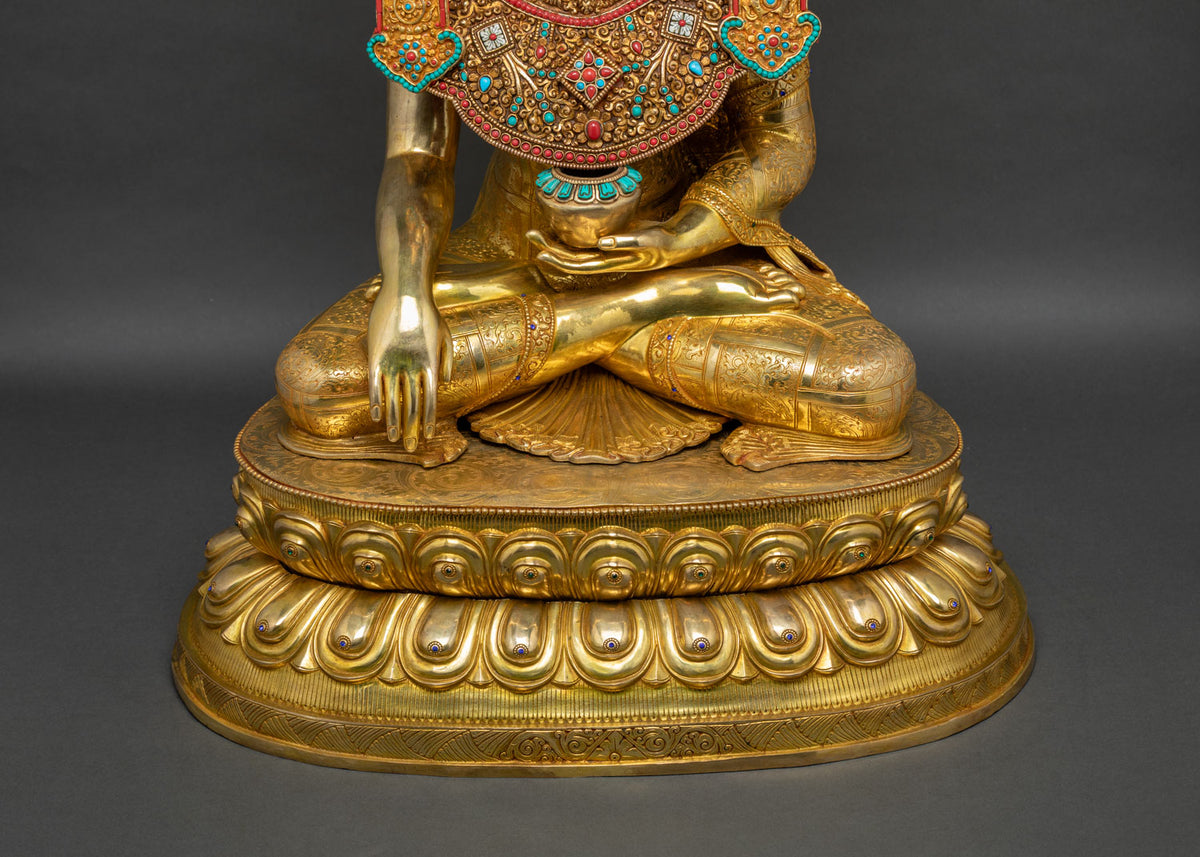 34" Large Jowo Shakyamuni Rinpoche Statue | A Centerpiece for Devotion