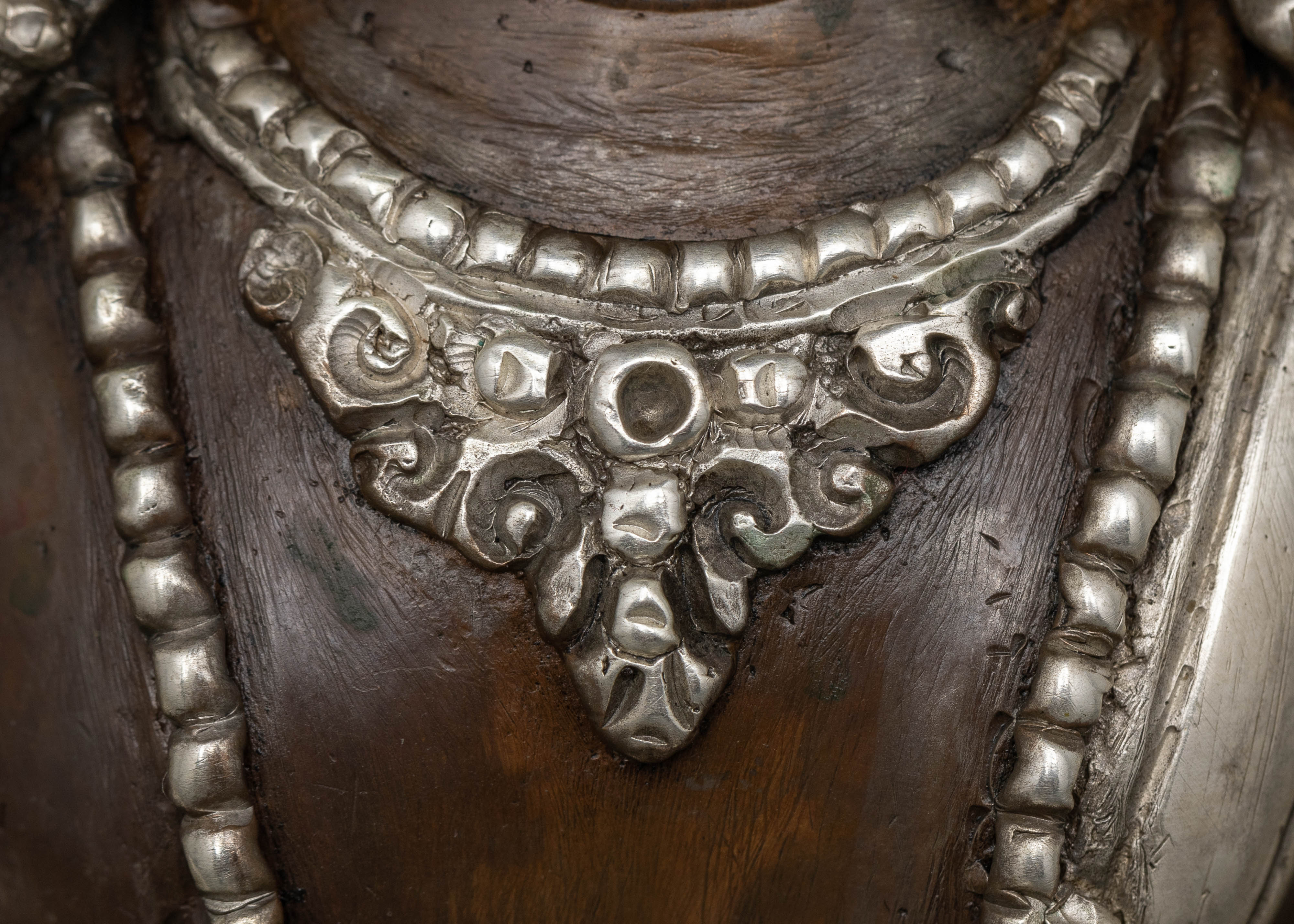 Oxidized 8.8 Inch Kshitigarbha Buddha Statue
