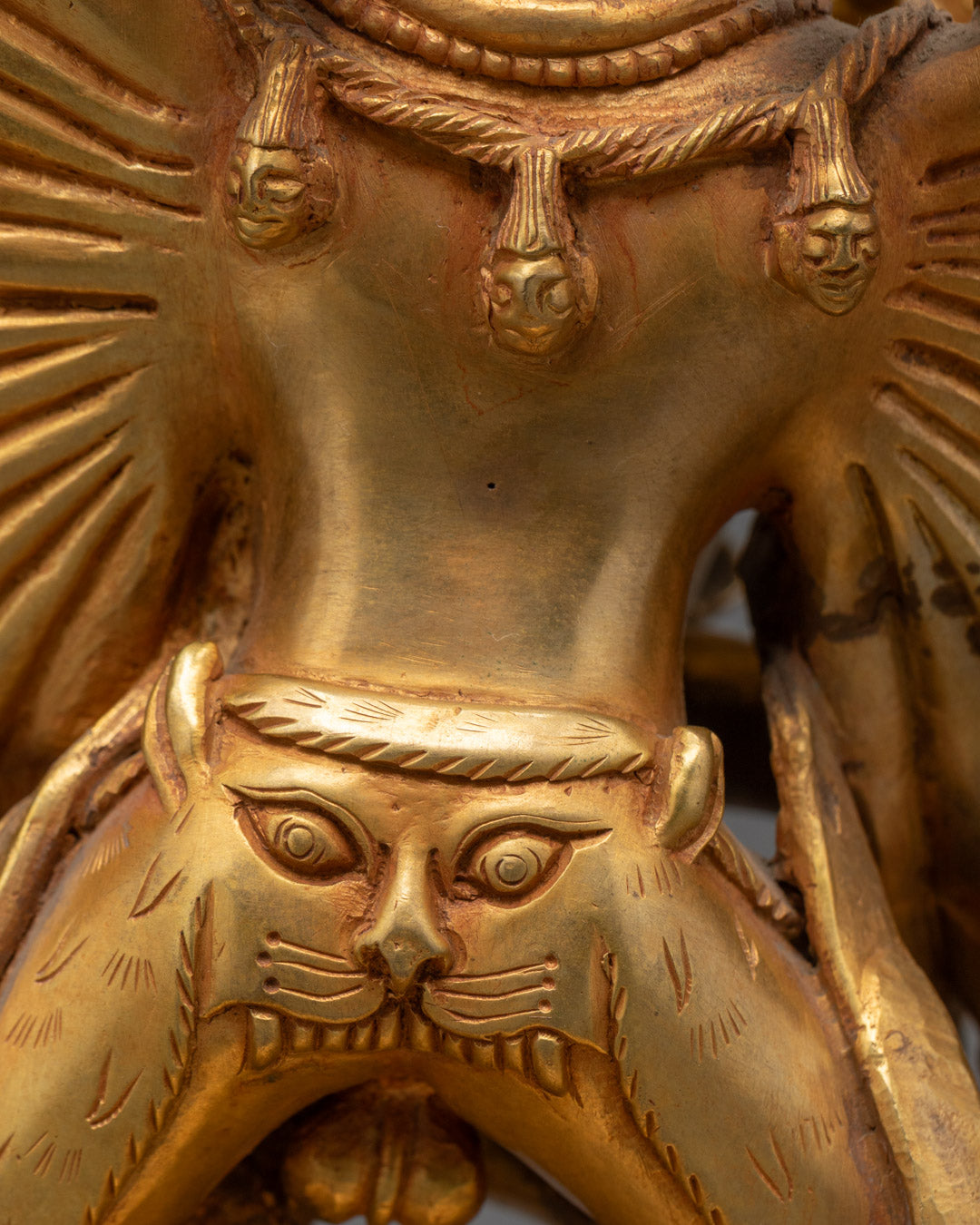 Buddhist Kalachakra Gold Gilded Statue | Traditional Tibetan Art