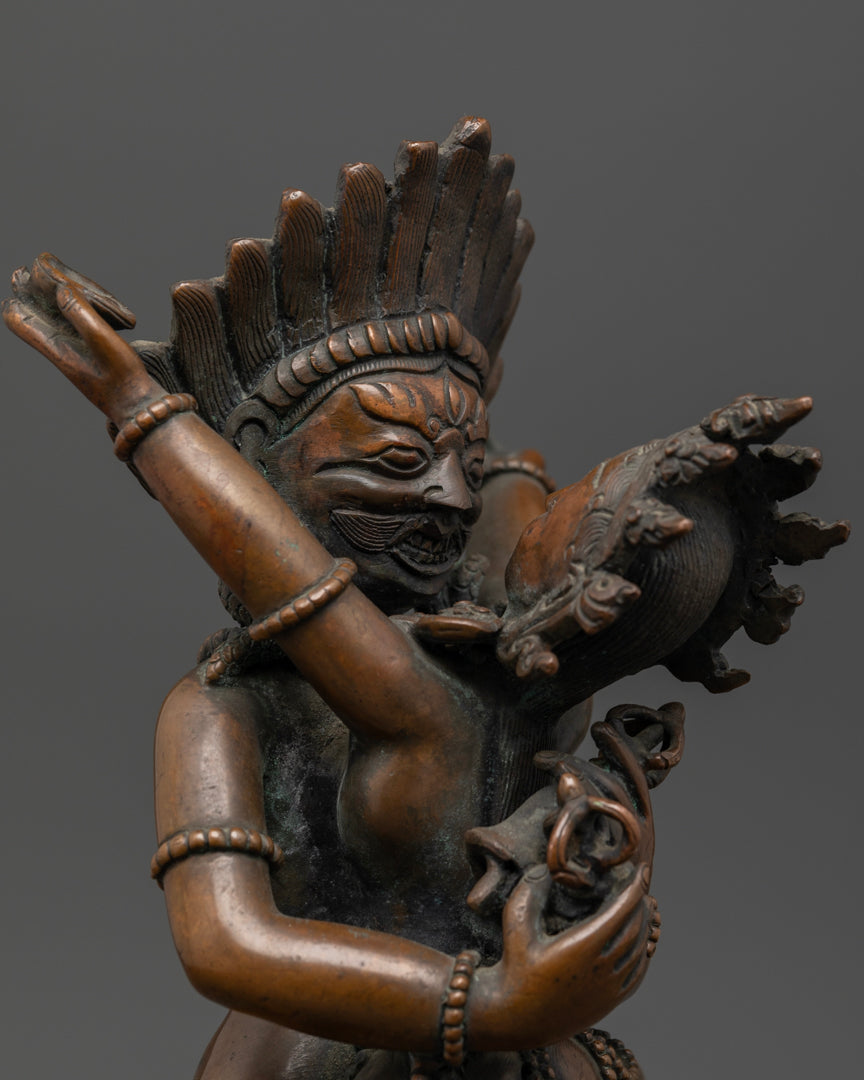 Oxidized Kalachakra Statue | Handcrafted Buddhist Art