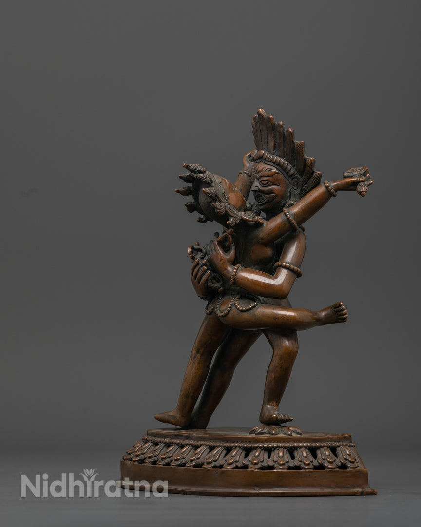 Oxidized Kalachakra Statue | Handcrafted Buddhist Art