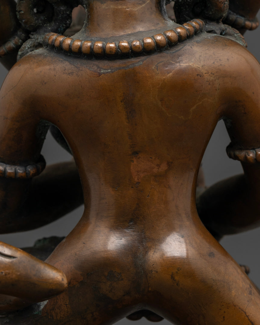 Oxidized Kalachakra Statue | Handcrafted Buddhist Art