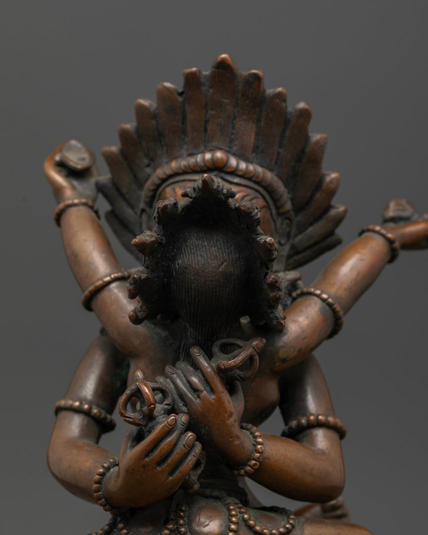 Oxidized Kalachakra Statue | Handcrafted Buddhist Art