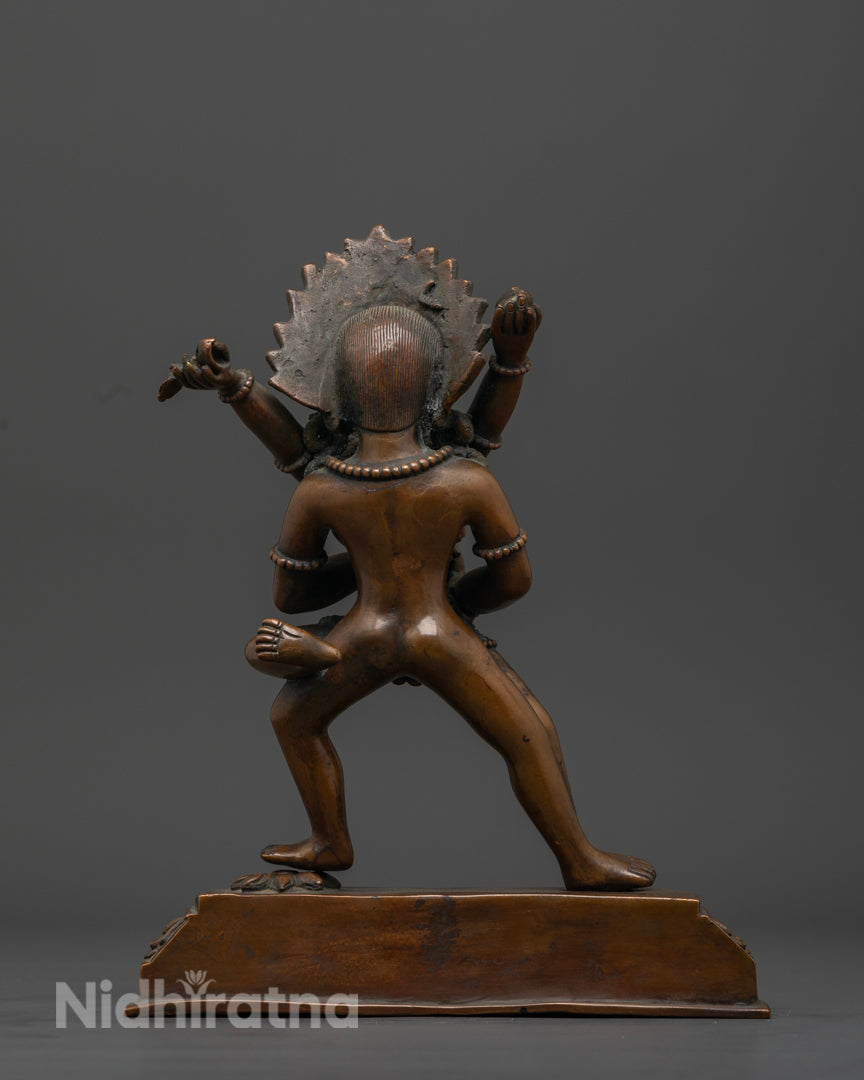 Oxidized Kalachakra Statue | Handcrafted Buddhist Art