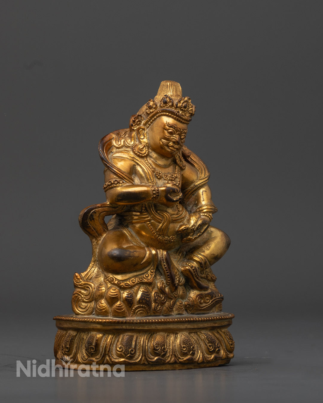Black Dzambhala Statue | Tibetan Wealth Deity for Good Fortune