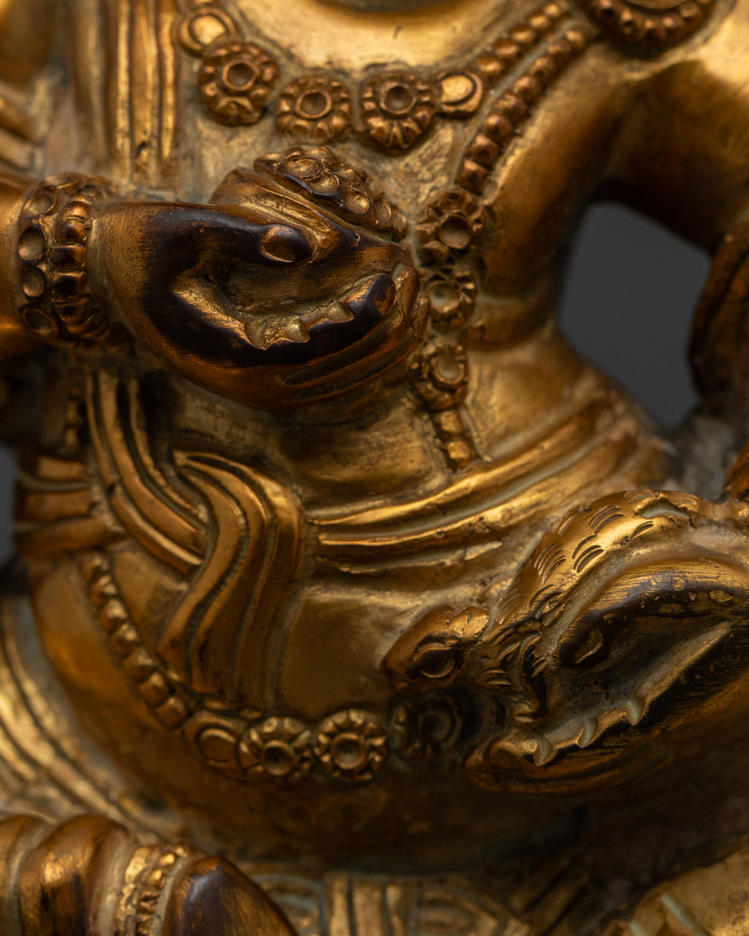 Black Dzambhala Statue | Tibetan Wealth Deity for Good Fortune