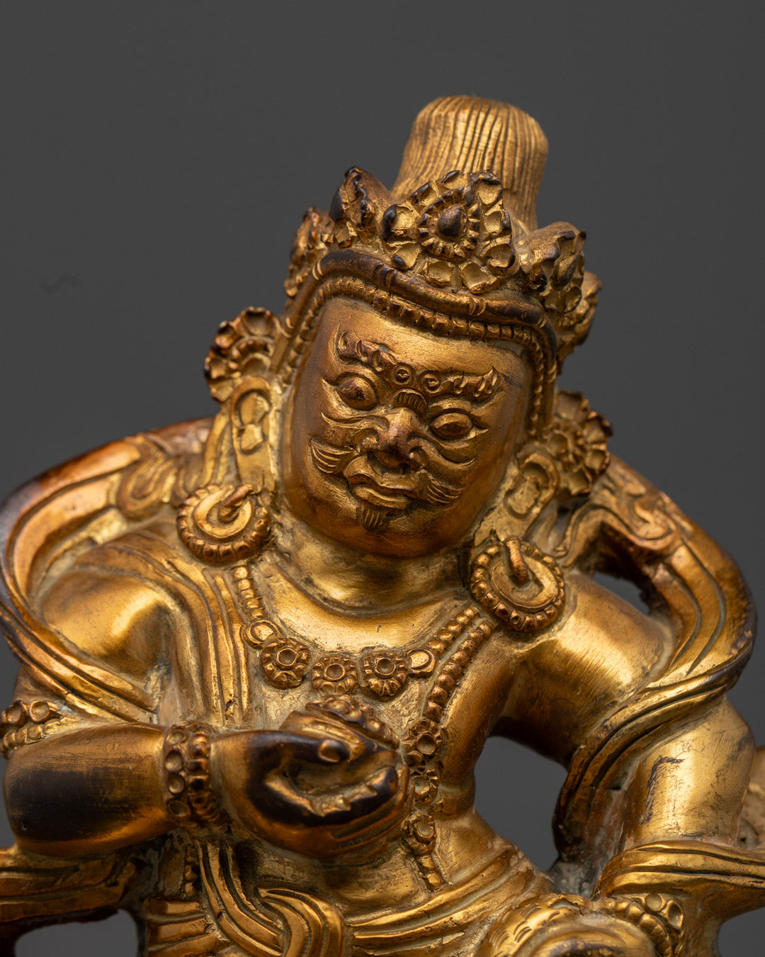 Black Dzambhala Statue | Tibetan Wealth Deity for Good Fortune