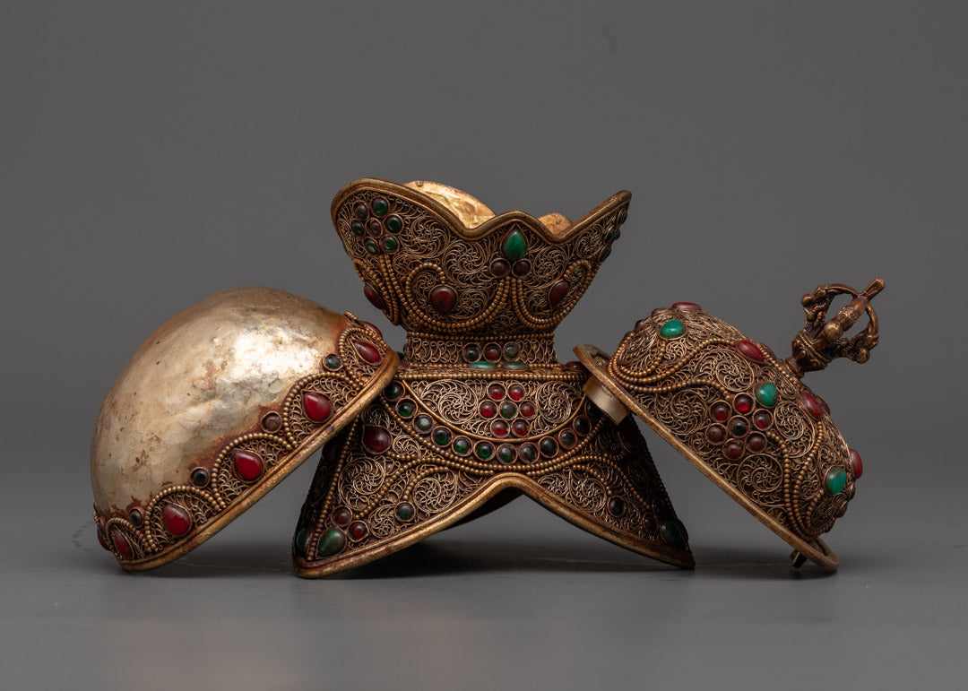 Authentic Tibetan Copper Kapala Cup | Ritual Item