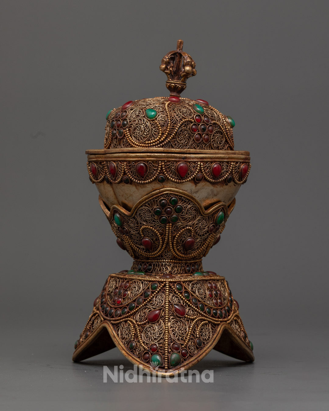 Authentic Tibetan Copper Kapala Cup | Ritual Item