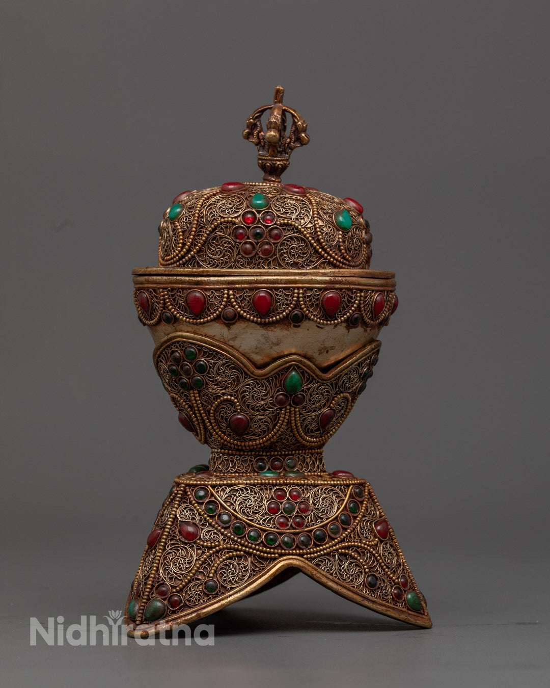 Authentic Tibetan Copper Kapala Cup | Ritual Item